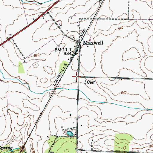 Topographic Map of Maxwell School (historical), TN