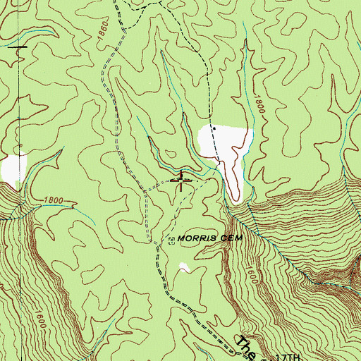 Topographic Map of Dry Creek School (historical), TN