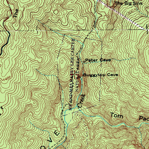 Topographic Map of Mister and Mrs Larry Lee Carter Natural Area, TN