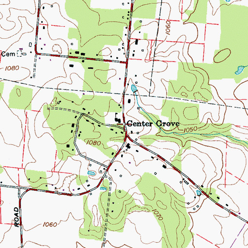 Topographic Map of Rock Creek Church (historical), TN