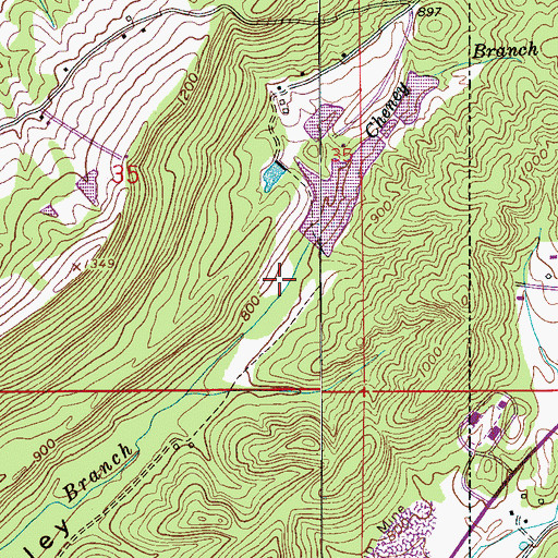 Topographic Map of Doctor Pattons Lake Dam, AL