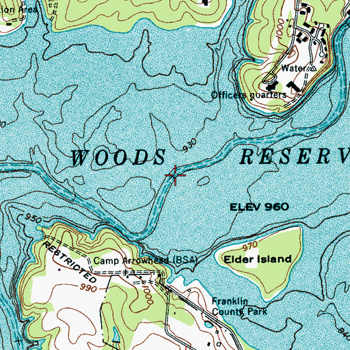 Topographic Map of Leach Bridge (historical), TN