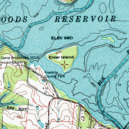 Topographic Map of Elder Cemetery, TN