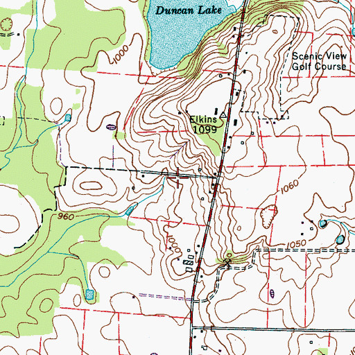 Topographic Map of Smith Cemetery, TN