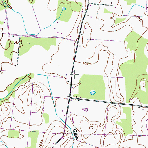 Topographic Map of White Oak Grove Church of God, TN