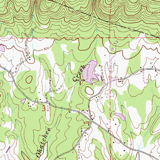 Topographic Map of Bonner Dam, AL