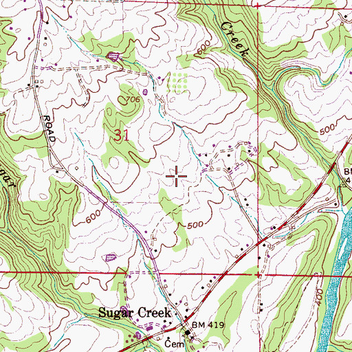 Topographic Map of Sherell Pond Dam, AL