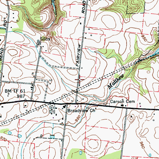 Topographic Map of Fairview School (historical), TN
