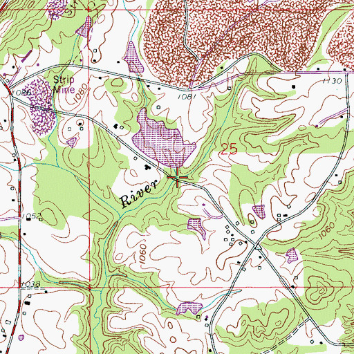 Topographic Map of Robbins Lake Dam, AL