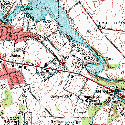 Topographic Map of Kingdom Hall of Jehovahs Witnesses, TN