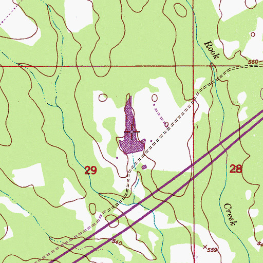 Topographic Map of Wessons Lake, AL