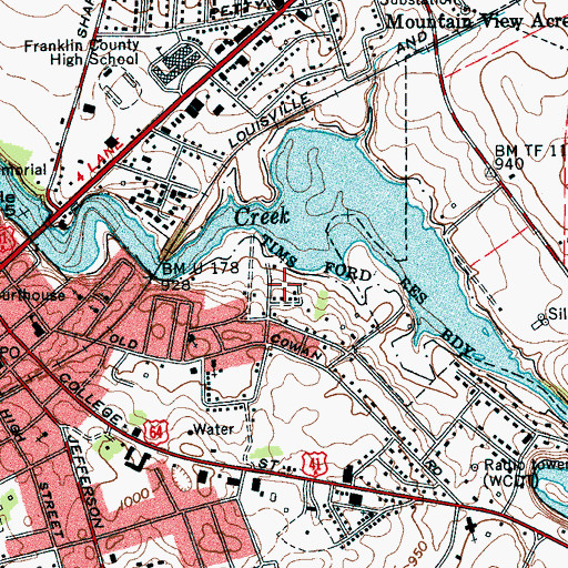 Topographic Map of Wallis-Estill-Hayden-March Cemetery, TN