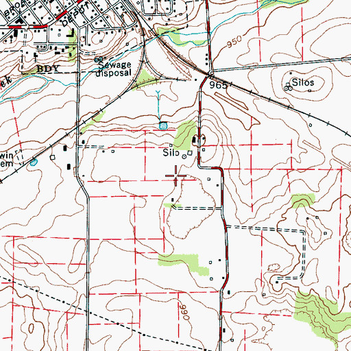 Topographic Map of McCollum Cemetery, TN
