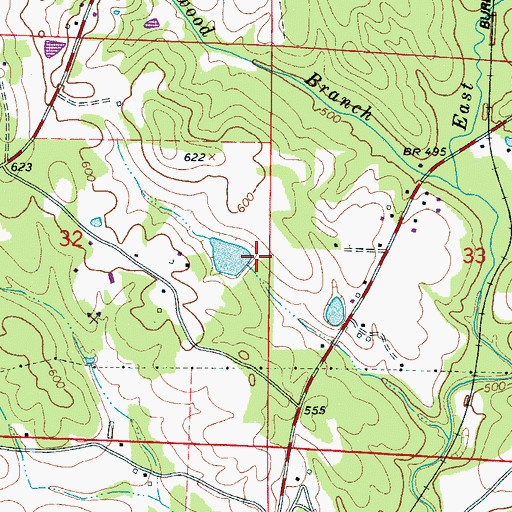 Topographic Map of Langley Dam, AL