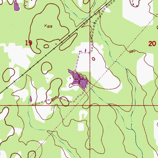 Topographic Map of Littles Lake, AL