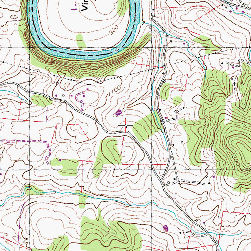 Topographic Map of Fielden School (historical), TN