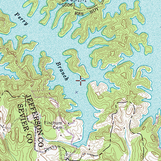 Topographic Map of Finchum Store (historical), TN