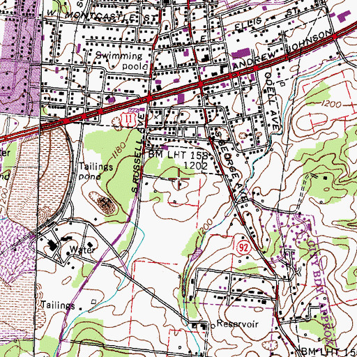 Topographic Map of Five Chimneys Plantation, TN