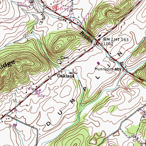 Topographic Map of Franklin Mill (historical), TN