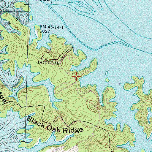 Topographic Map of Gator Point Campground, TN