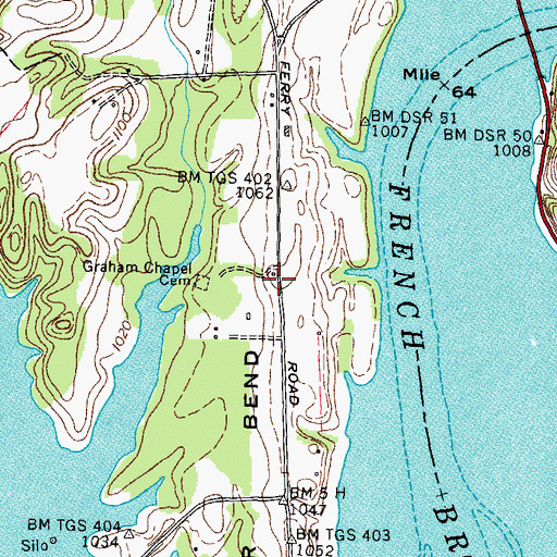 Topographic Map of Graham School (historical), TN
