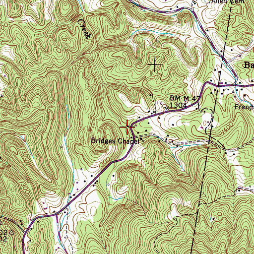 Topographic Map of Gray School (historical), TN