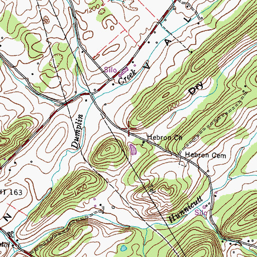 Topographic Map of Great Indian War Trail Monument, TN