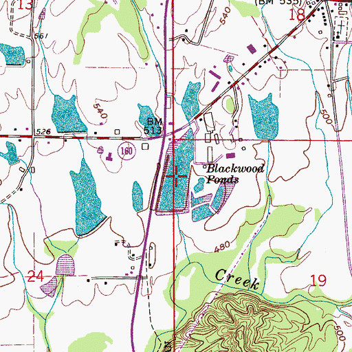 Topographic Map of Hazerig Lake, AL