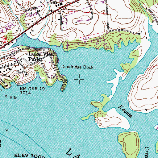 Topographic Map of Hills Mill (historical), TN
