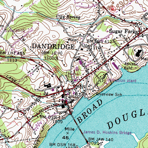 Topographic Map of Hopewell Cemetery, TN