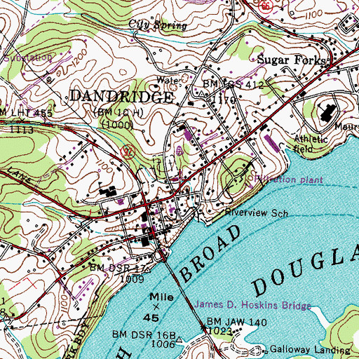 Topographic Map of Hopewell Presbyterian Church, TN