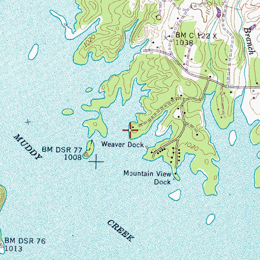 Topographic Map of Inspiration Point Dock, TN