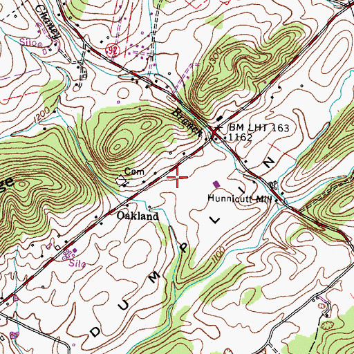 Topographic Map of Jefferson County High School, TN