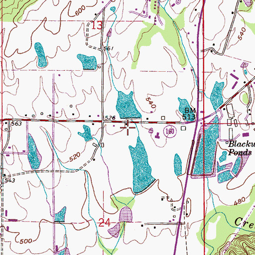 Topographic Map of C H Head Lake Dam, AL