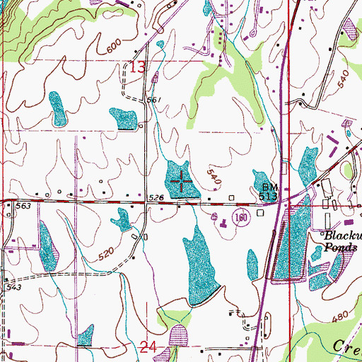 Topographic Map of Hazerig Farm Lake, AL