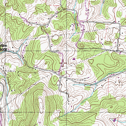 Topographic Map of Mill Spring School (historical), TN