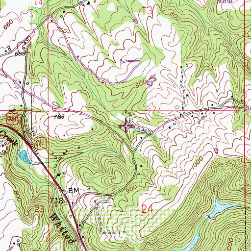 Topographic Map of McPherson Lake, AL