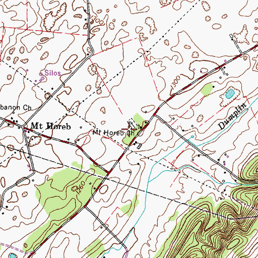Topographic Map of Mount Horeb School (historical), TN