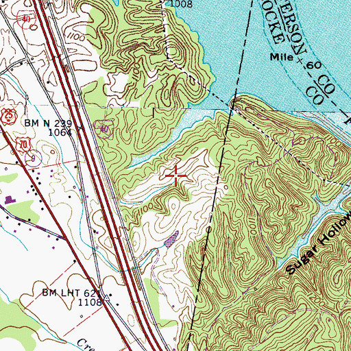 Topographic Map of Nazarene Cemetery, TN