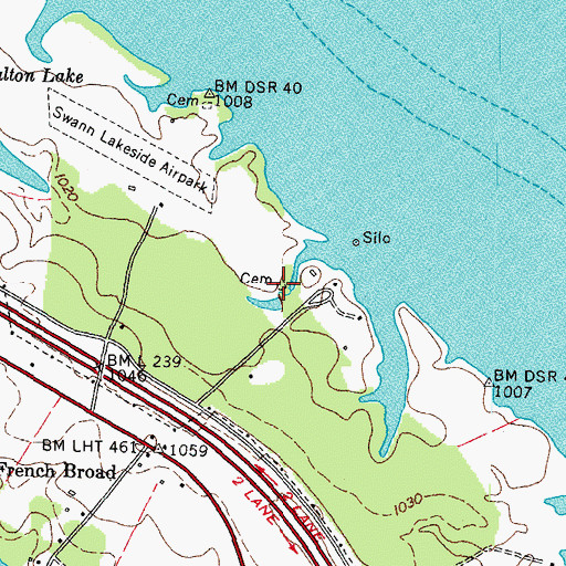 Topographic Map of Pine Chapel Cemetery, TN