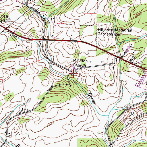 Topographic Map of Schrader School (historical), TN