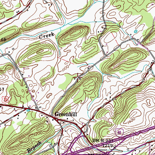 Topographic Map of Smith Chapel (historical), TN