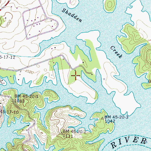 Topographic Map of Smoky View Campground, TN