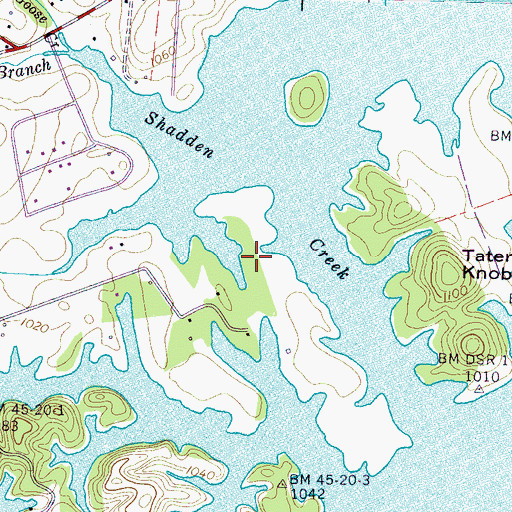 Topographic Map of Terry Point Campground, TN