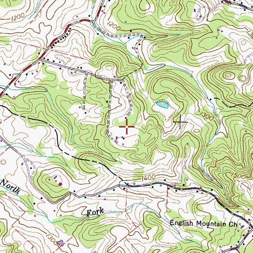 Topographic Map of Webb Cemetery, TN