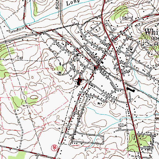Topographic Map of White Pine Elementary School, TN