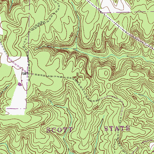 Topographic Map of Bandy Creek Campground, TN