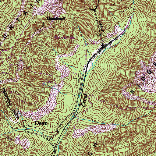 Topographic Map of Dean School (historical), TN
