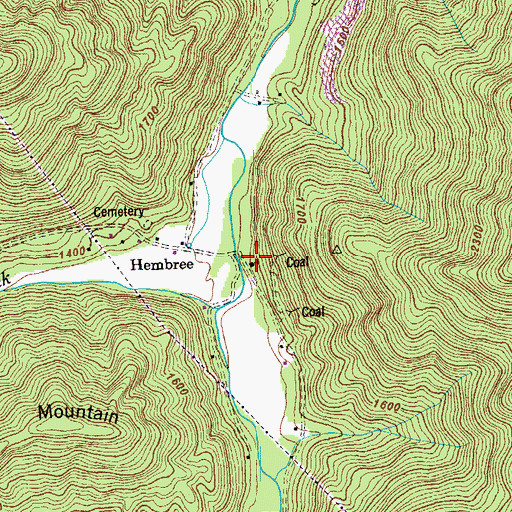 Topographic Map of Hembree School (historical), TN