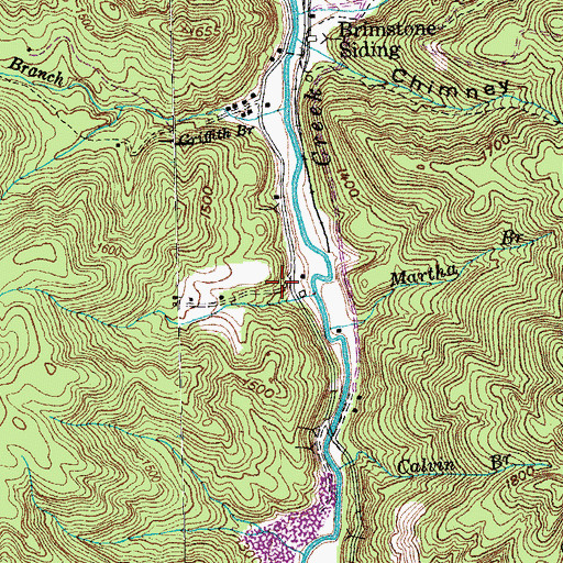 Topographic Map of Pemberton Mine, TN